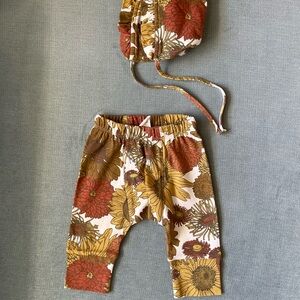 Kate Quinn Sunflower Pants and Hat Set